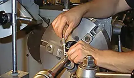 Man working on cylinder